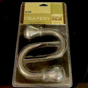 NWT Aged Silver Pair Drapery Holdbacks